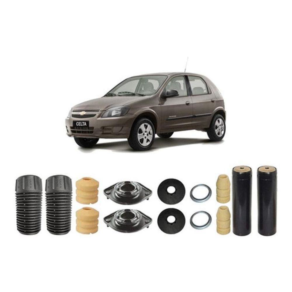 Kit Coxim Batente Dianteiro Traseiro Celta 2012 2013 2014