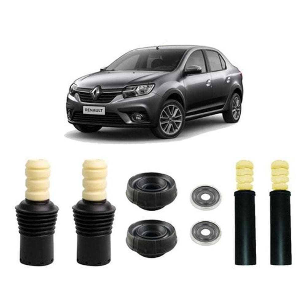 Kit Batente Completo Dianteiro Traseiro Logan 2010 2011 12