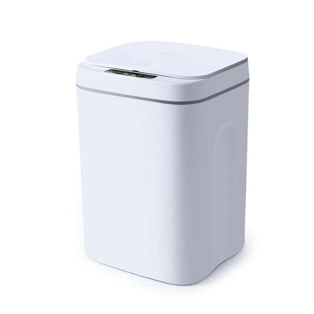 Lixeira Recarregável Abertura Touch 12 Litros Cozinha Banheiro Escritório Consultório Branco Tampa Sensor Automático