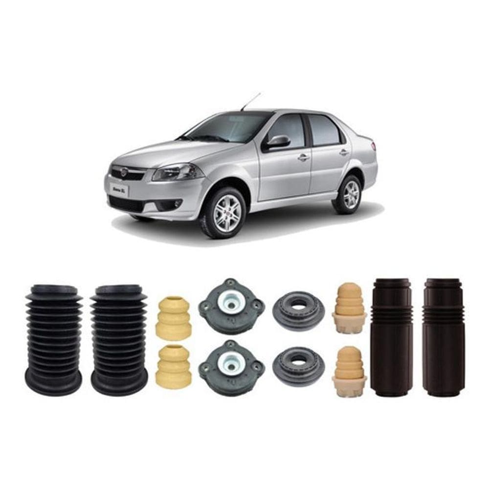 Kit Amortecedor Completo Dianteiro Traseiro Siena 2012/2015