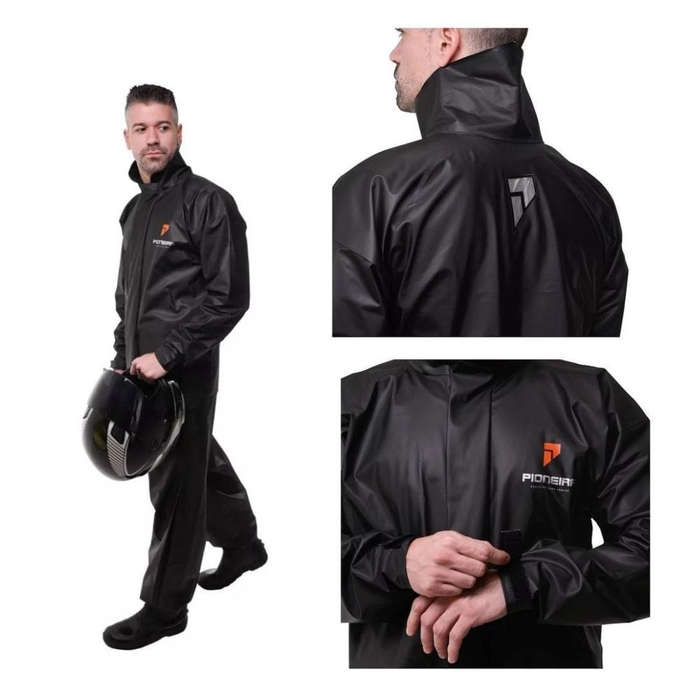 Capa De Chuva Pioneira Pvc Combate Gola Moto Chuva Tamanho G