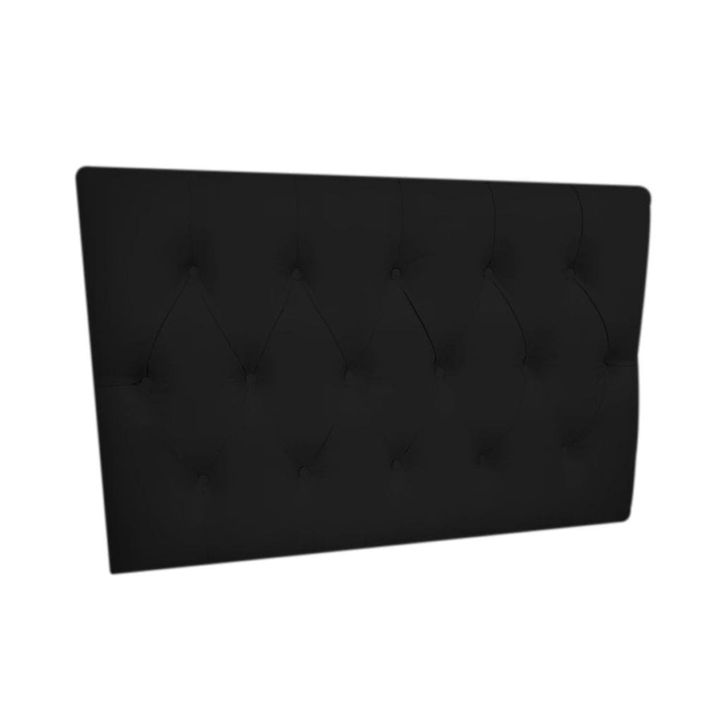Cabeceira Painel Estofada Paris Solteiro sintético Preto