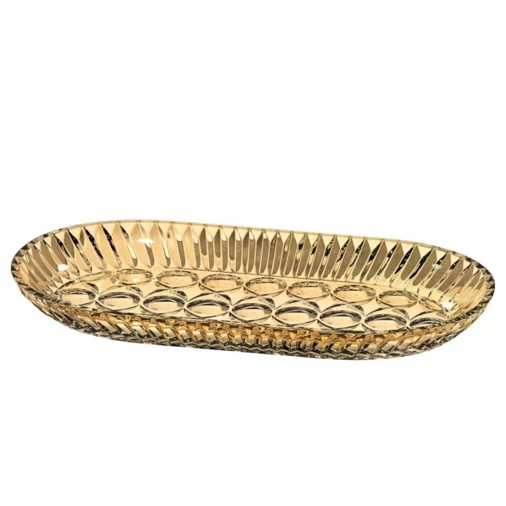 Bandeja Decorativa Vidro Porta Objetos Retangular Decoração