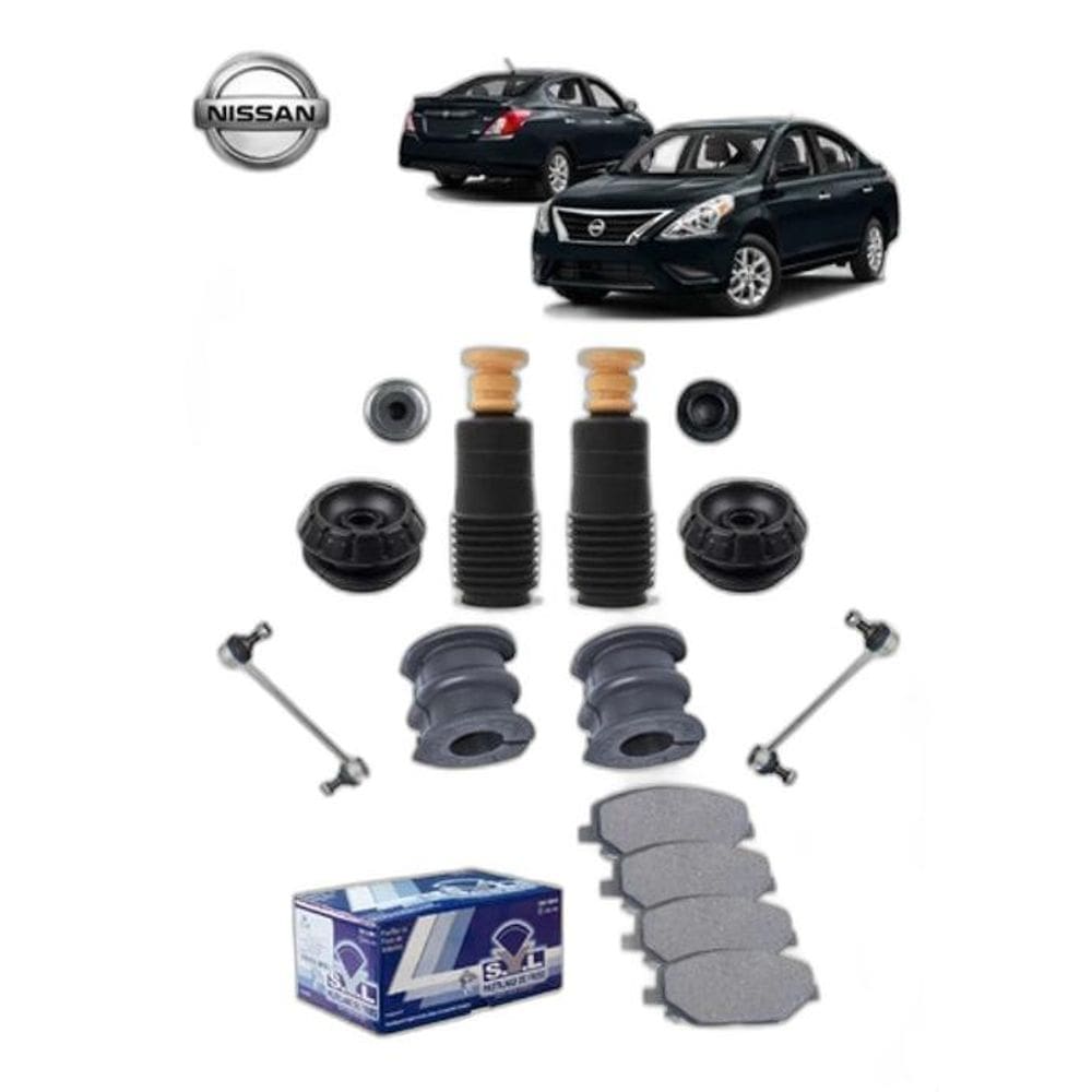 Kit Batente Pastilha Bucha Da Barra Nissan Versa 11 12 13 19