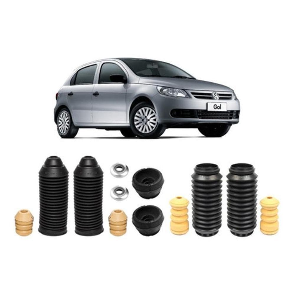 2 Kit Coxim Batente Dianteiro Traseiro Gol G5 2008 2009 2010