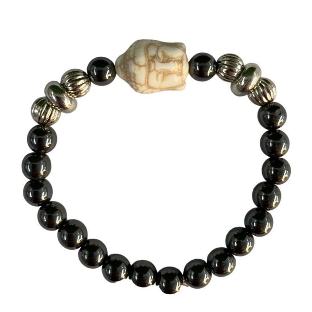 Pulseira Pedra Natural Hematita Amuleto