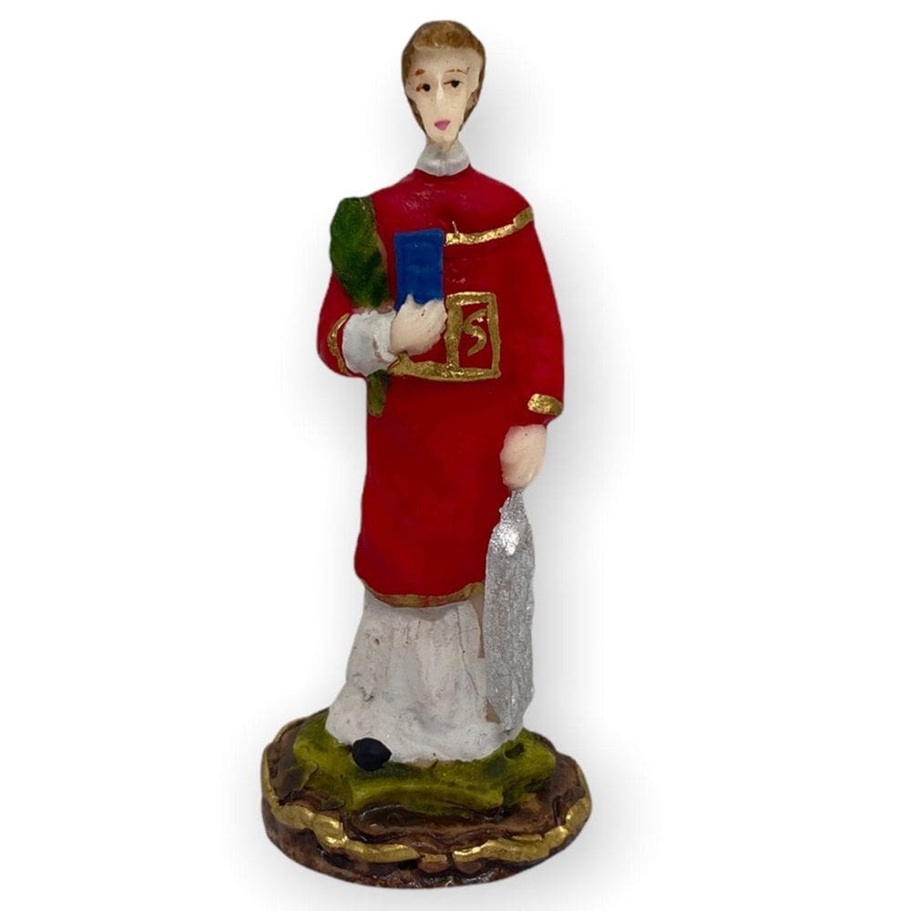 Escultura São Lourenço 7 Cm Resina