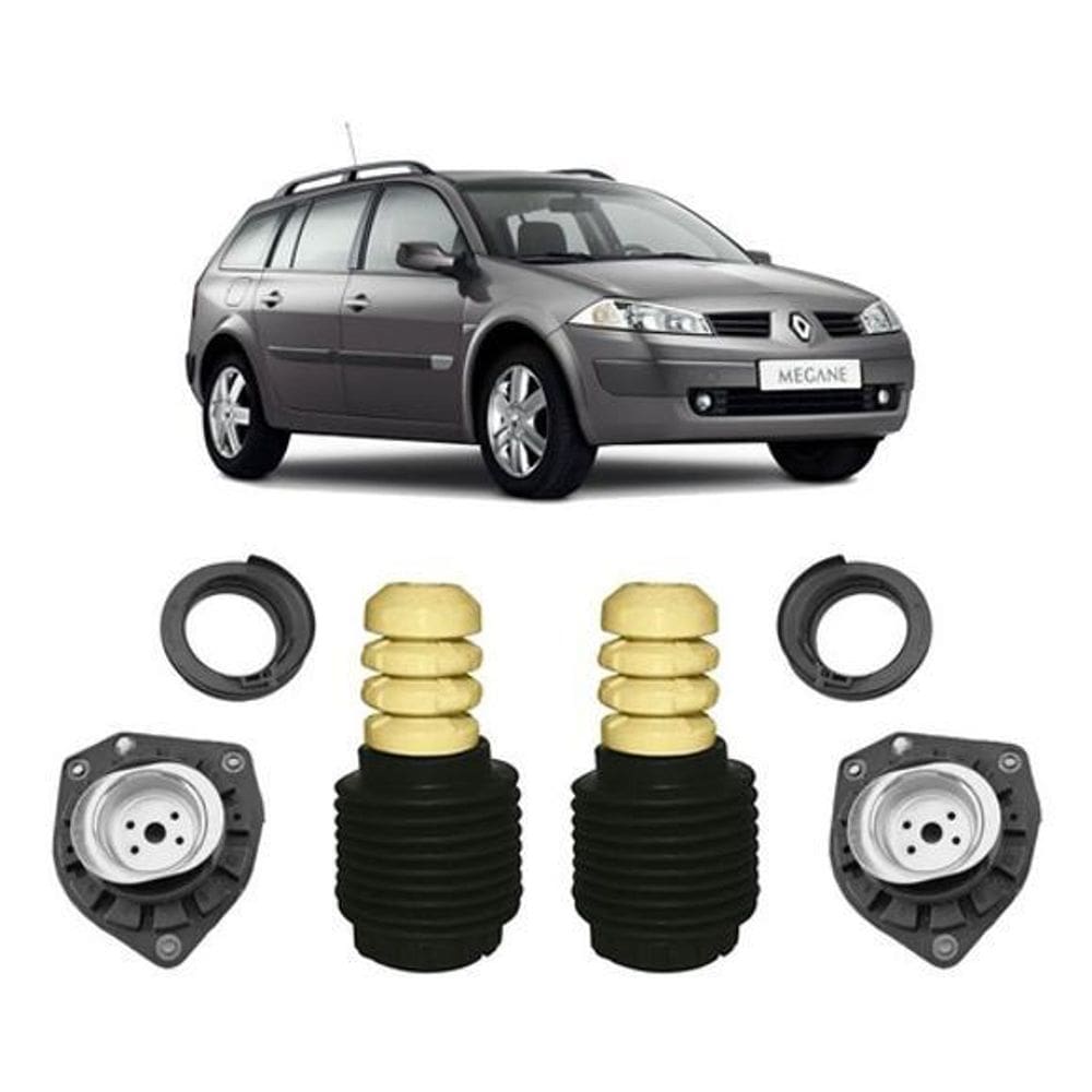 Par Kit Batente Suspensão Dianteira Megane 2010 2012 2013