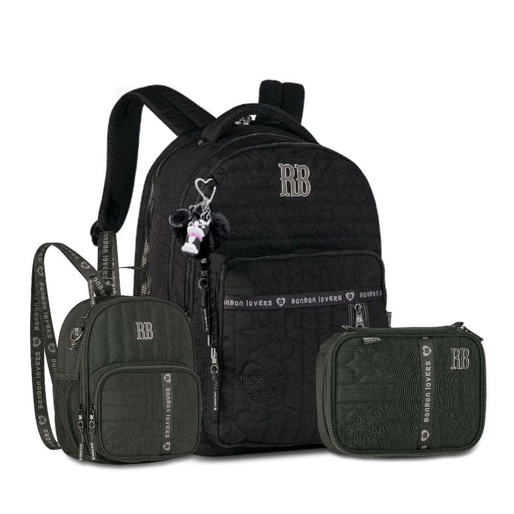 Kit Rebeca Bonbon Mochila Com Lancheira Térmica E Estojo Box