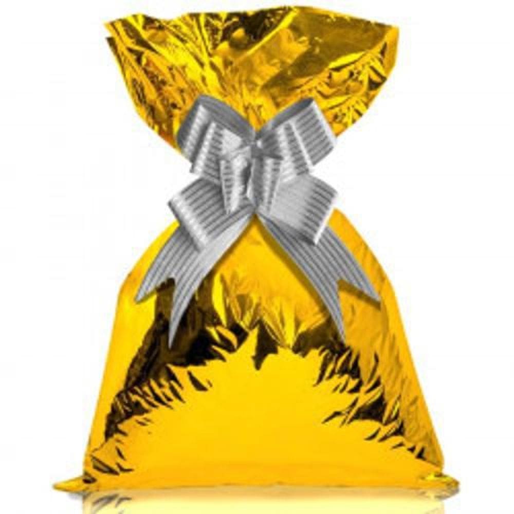 Saco Para Presente Gala 15Cmx29Cm Ouro 704 Com 50Un