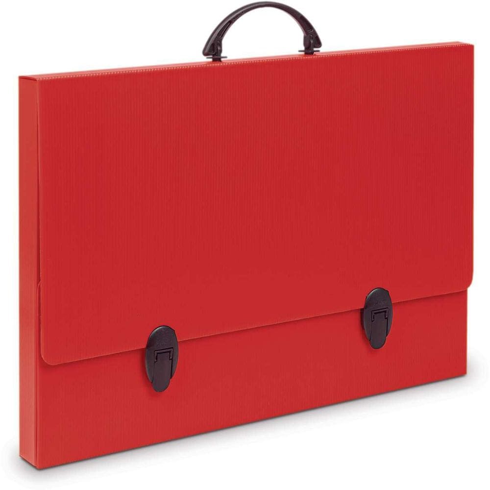 Maleta Novaonda Com Alca A-3 Vermelha Com Fecho 3,5Cm