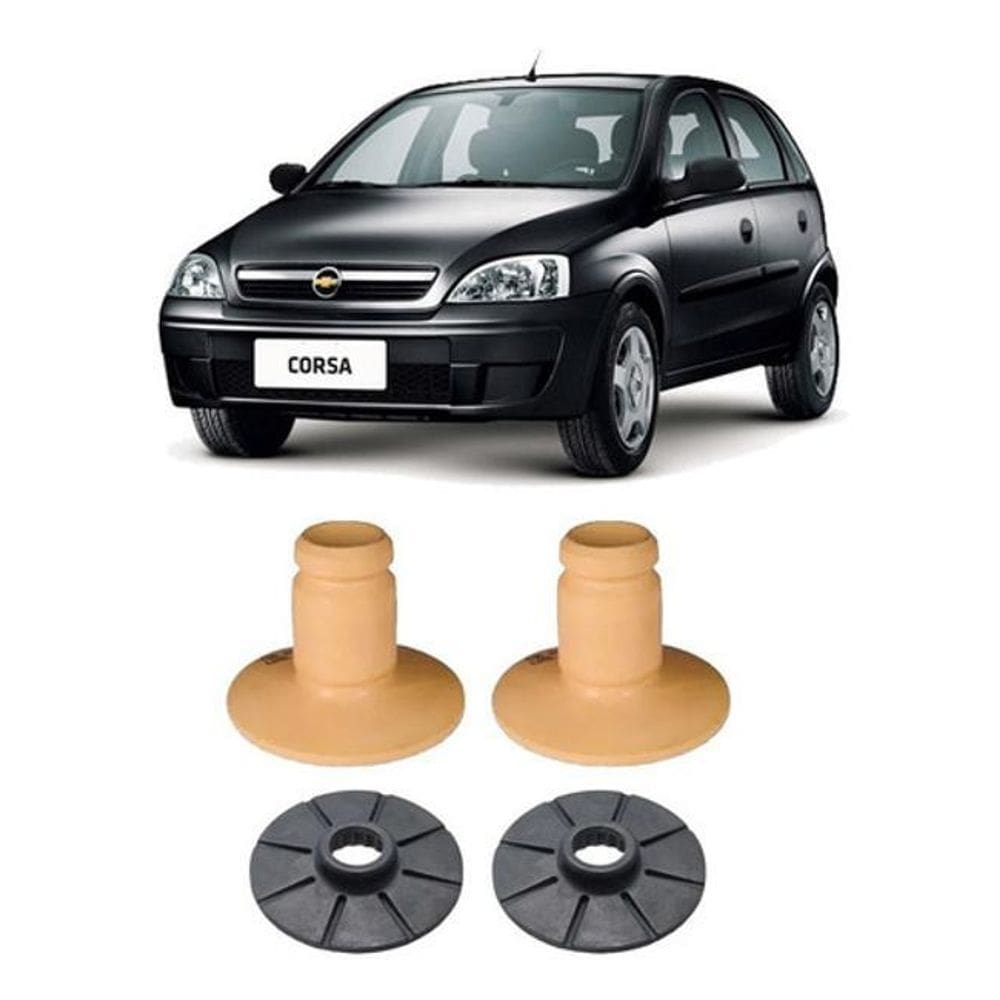 Par Batente Calço Suspensão Traseira Corsa 2005 2006 2007 08