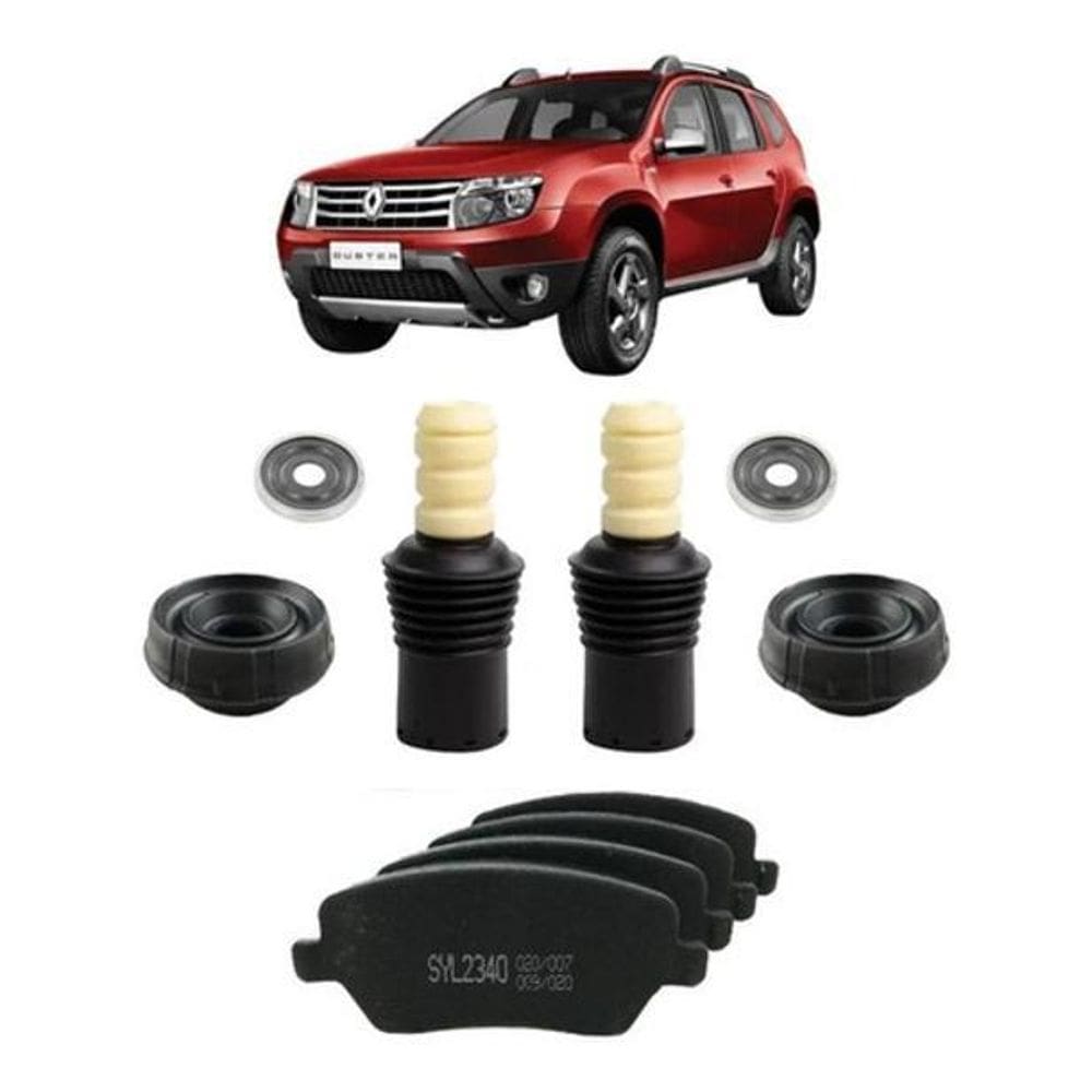 Par Kit Batente Pastilha Dianteira Duster 2017 2018 2019 20