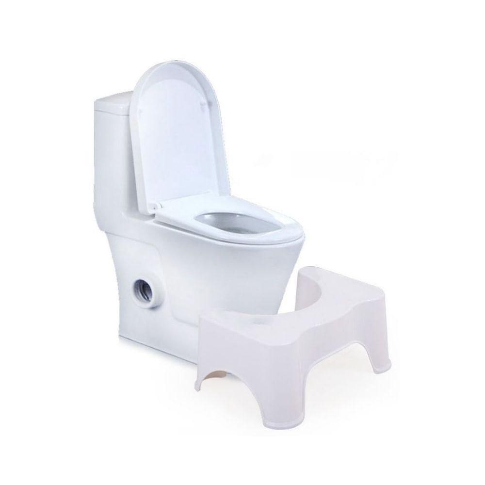 Banquinho De Cocoras Apoio De Pés Baby Style Rosa Branco