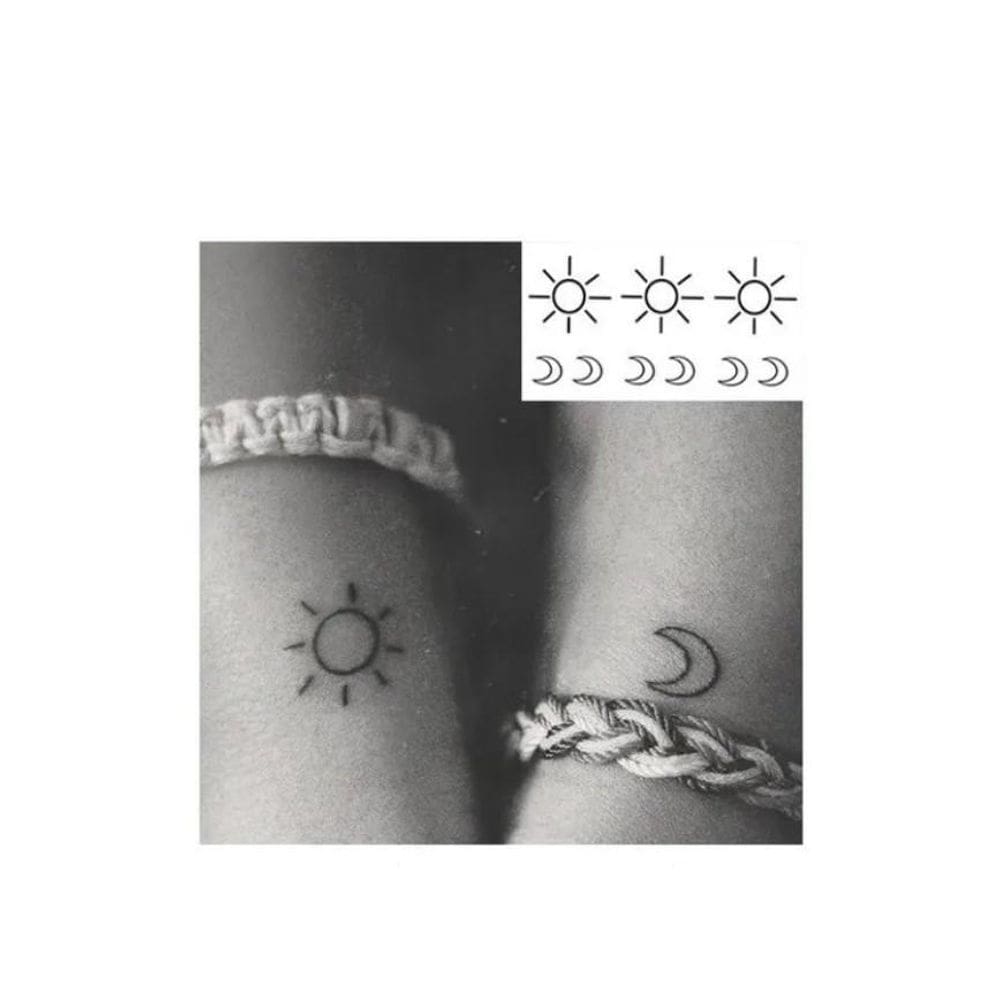 Tatuagem Temporária Delicada Cartela Dedos Rosto Mãos