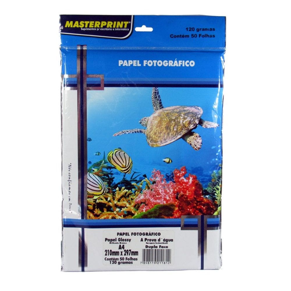 Papel Fotográfico Dupla Face Masterprint A4 120g 50 Folhas