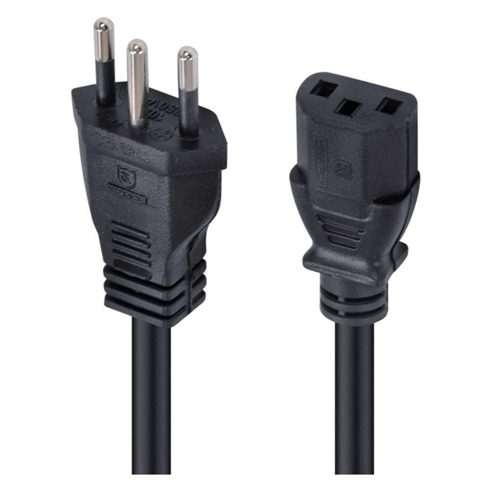 Cabo De Forca Tripolar Para Fonte 3x0,75 Mm 250v - 3 Metros