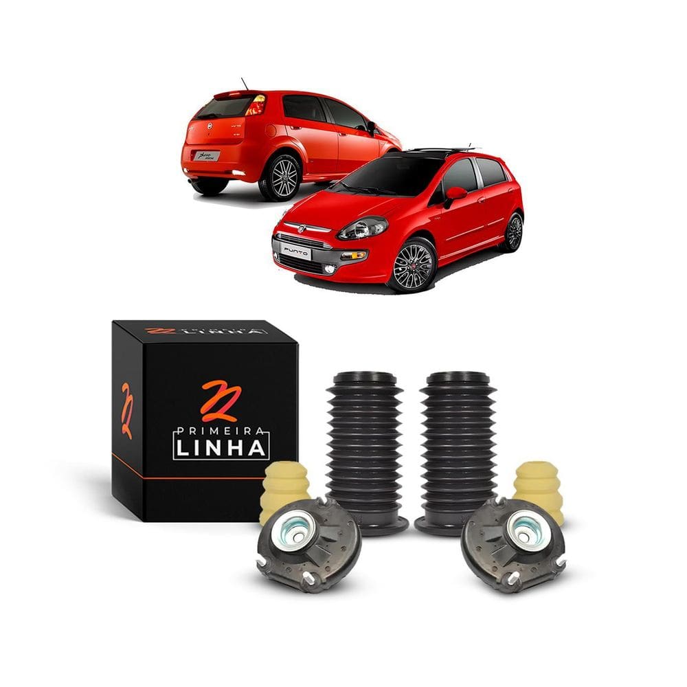 2 Kit Coxim Batente Coifa Dianteiro Punto 2010 11