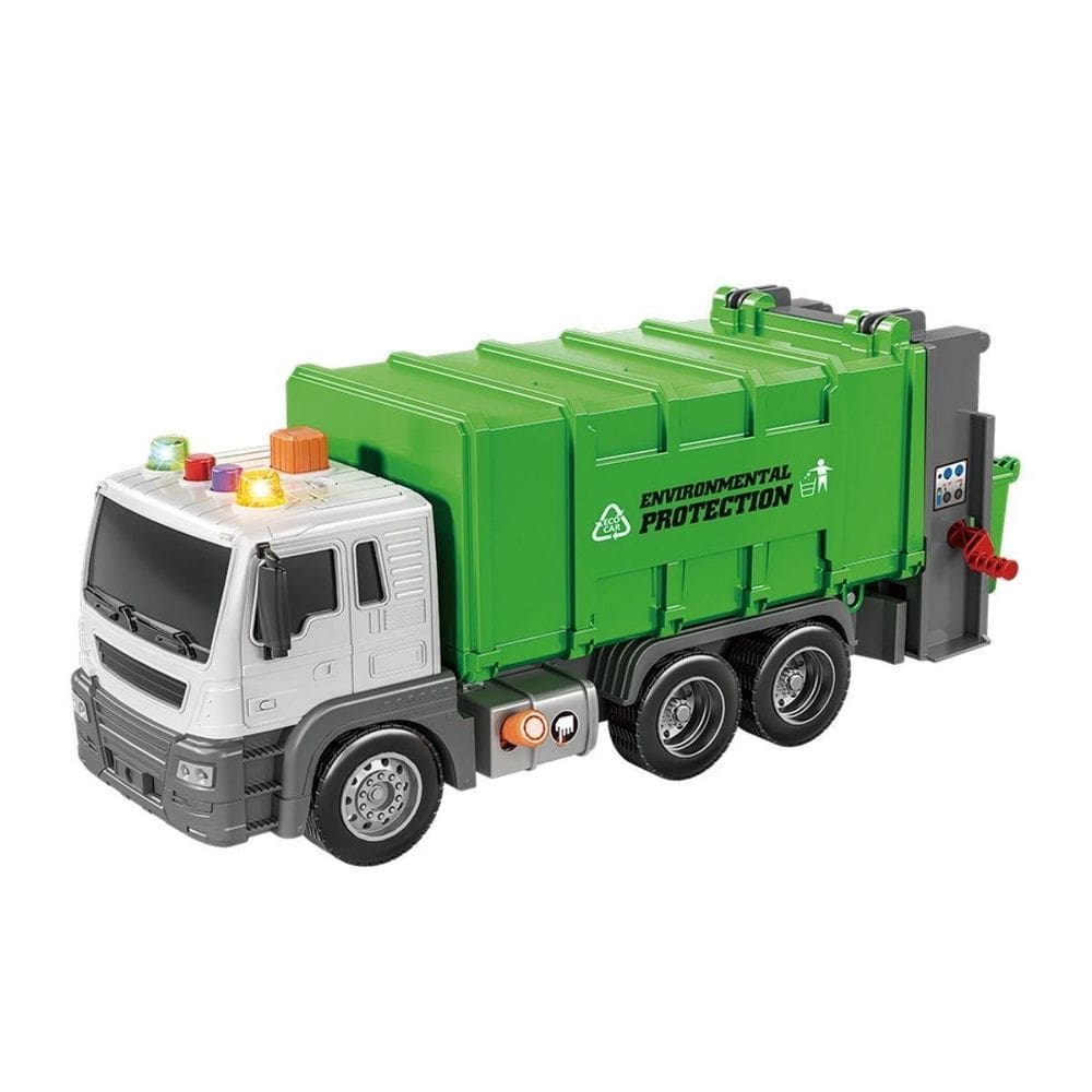 Carro Caminhão De Lixo Serviços A Fricção Com Luz E Som