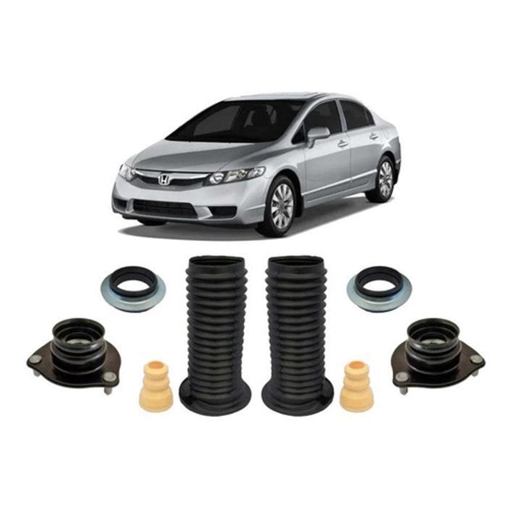 2 Kit Coxim Batente Amortecedor Dianteiro Civic 2007 2008 09