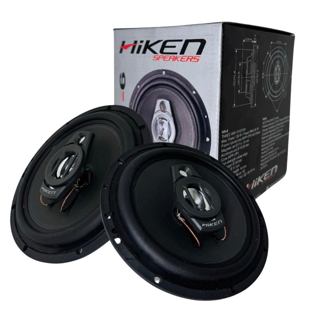 Par Alto Falantes Triaxial Hn4 130w 4Ohms Hiken Cinza