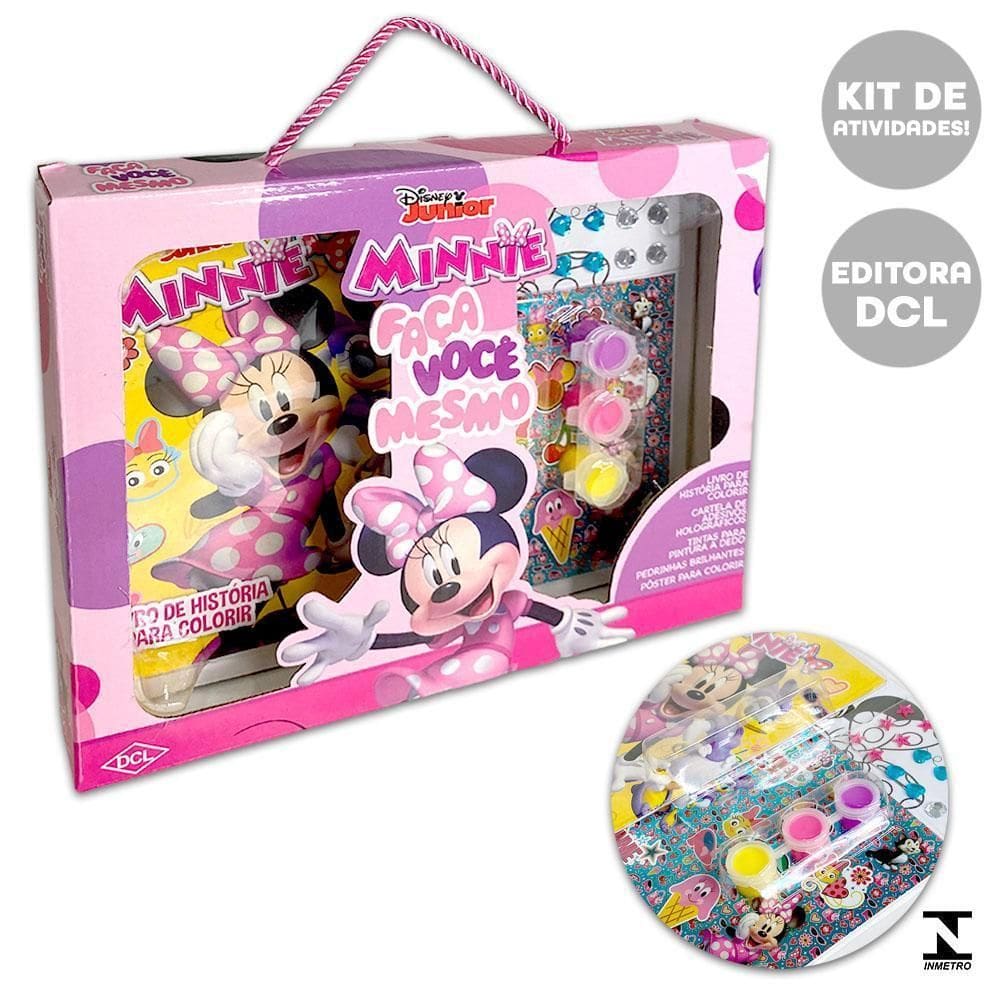 Kit Livro Faça Você Mesmo Minnie Mouse Disney Infantil - Dcl