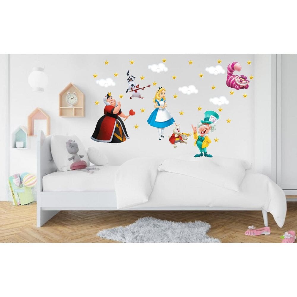 Adesivo De Parede Alice No Pais Das Maravilhas