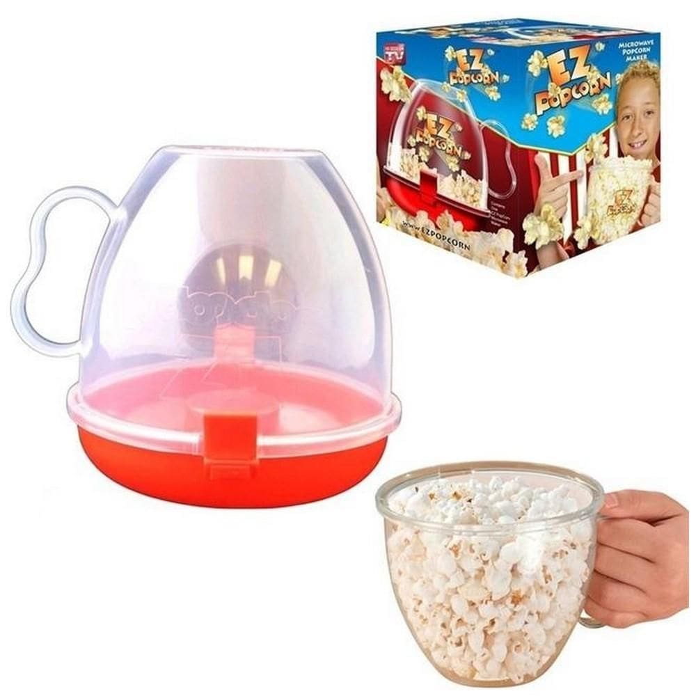 Pipoqueira Microondas Sem Oleo Balde De Pipoca Fitness Balde Facil 2 Em 1 Com Tigela Ez Popcorn Pratico Com Alça
