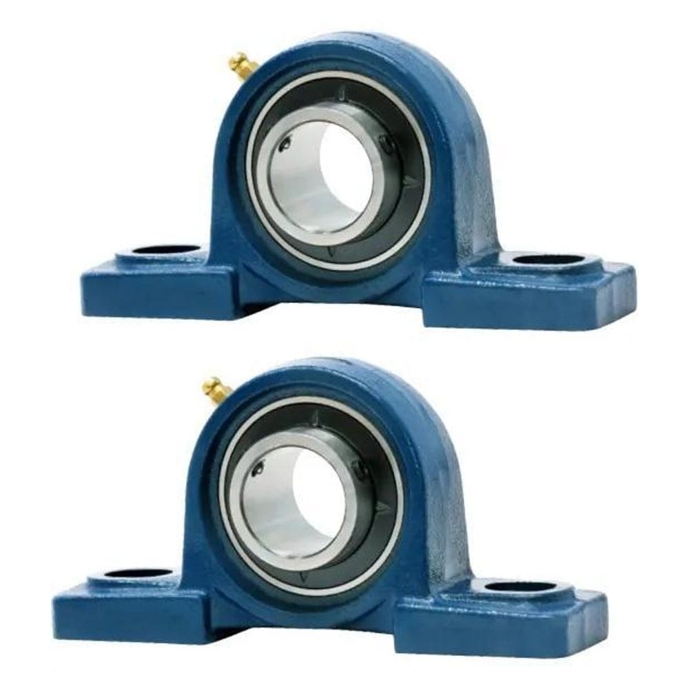 2X 2 Kits Ucp 204 Mancal Pedestal + Rolamento Para Eixo 20Mm