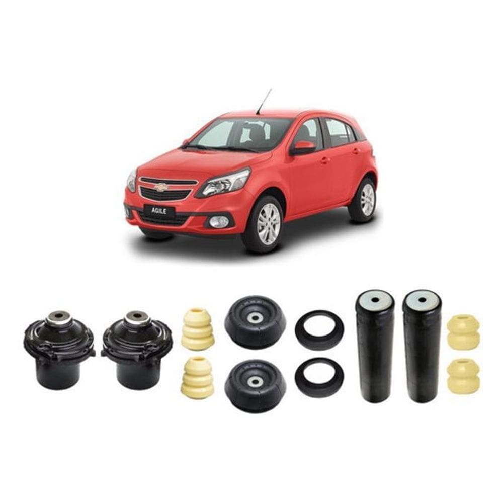 4 Kit Suspensão Dianteira Traseira Gm Agile 2009 2010 2011