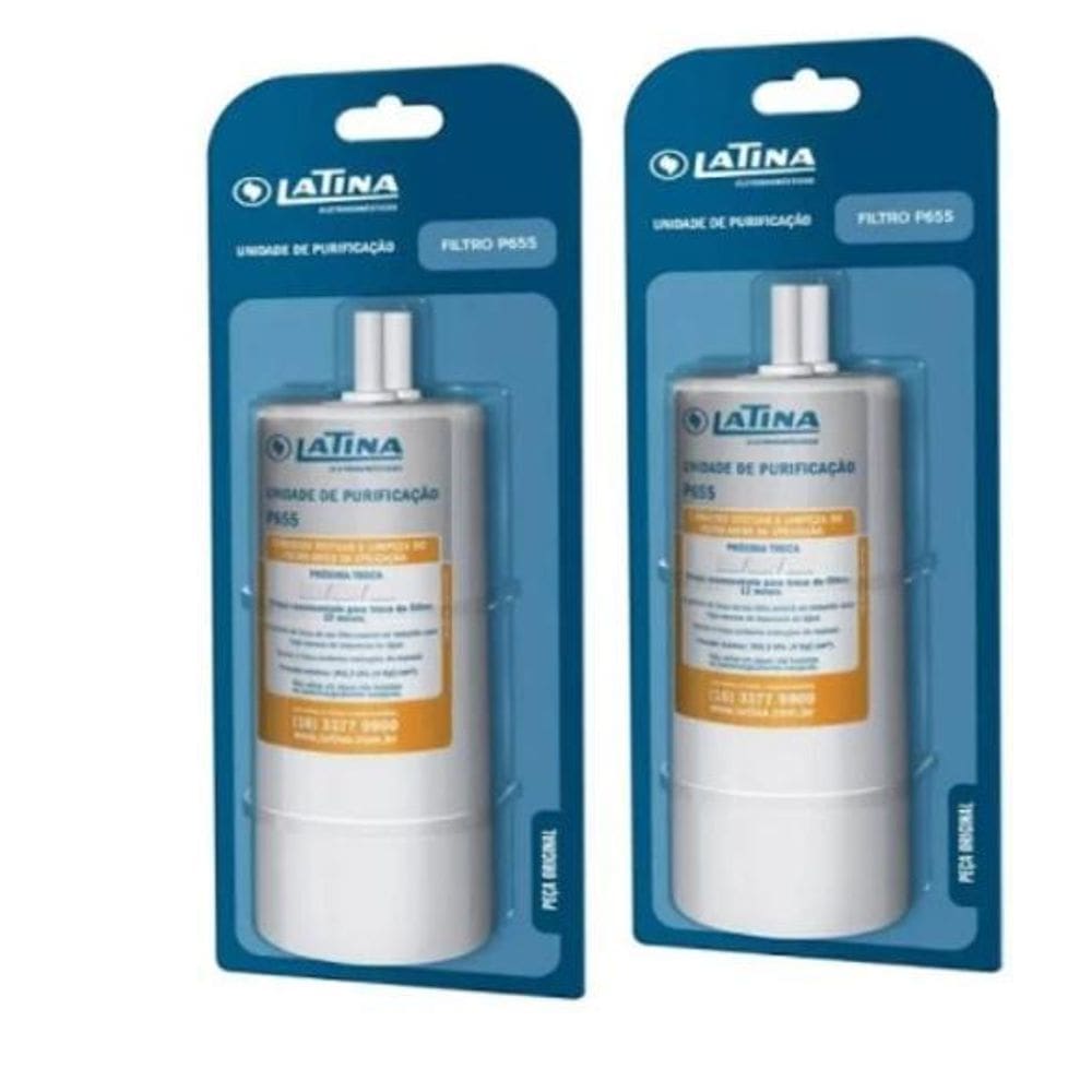 Kit 2 Refil Filtro Purificador De Água Latina P655
