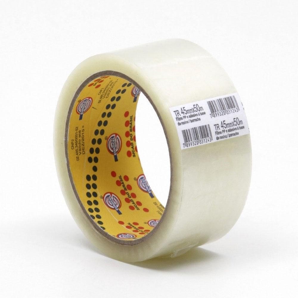 Fita Pp 45Mmx40M Transparente Eurocel Com 04 Rolos