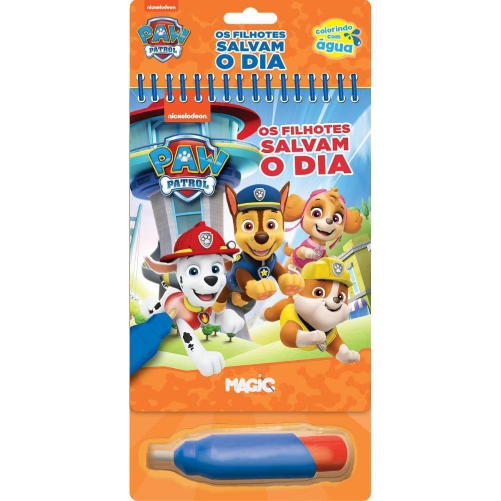 Livro Infantil Colorir Aquabook Patrulha Canina