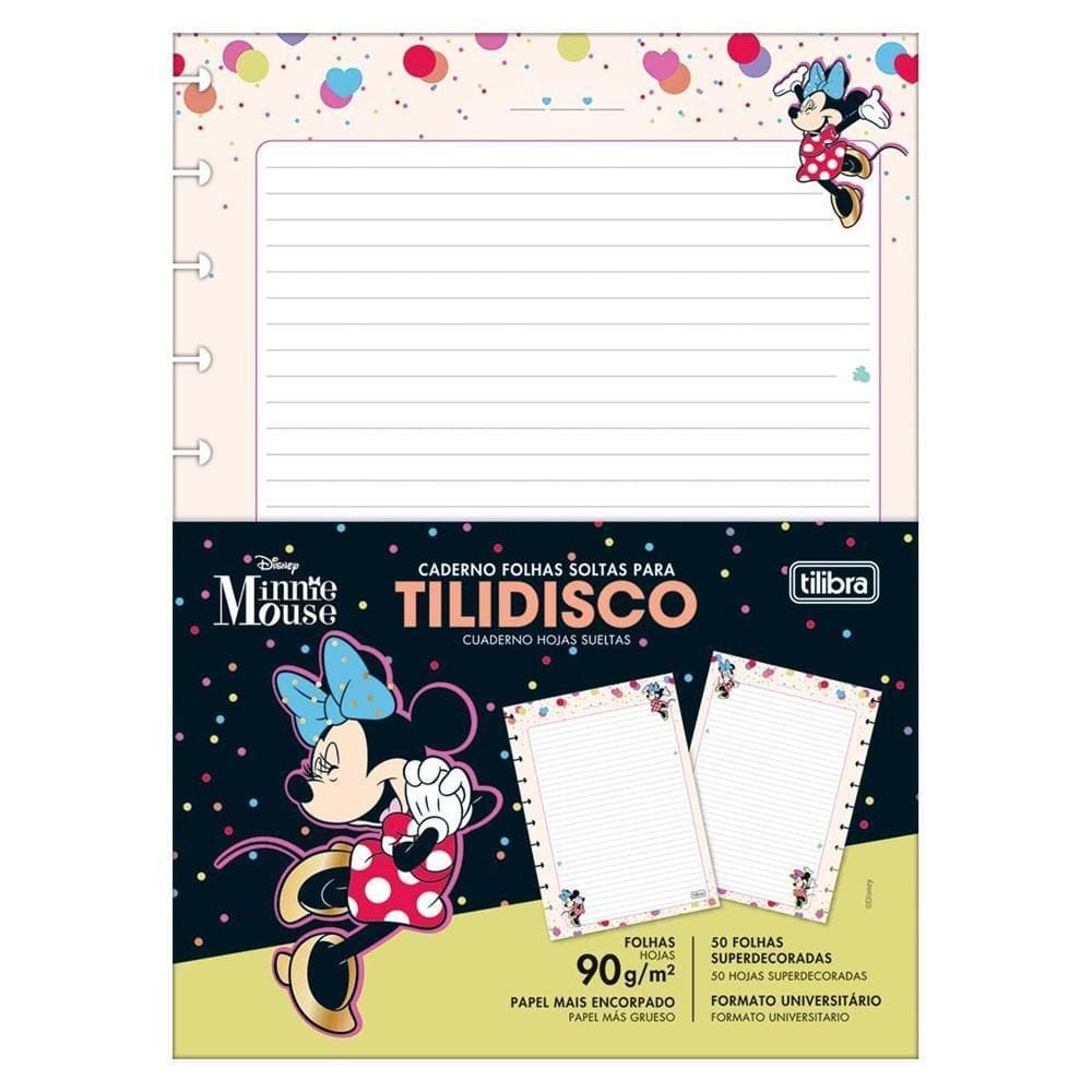 Refill Tilidisco Univ 50Fls 90G Minnie Mouse Disney Tilibra