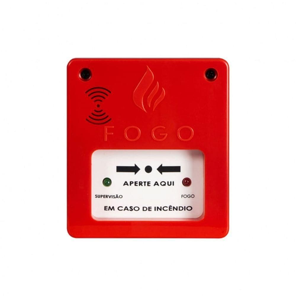 Acionador Manual Com Sirene 12v-24v Convencional Segurimax