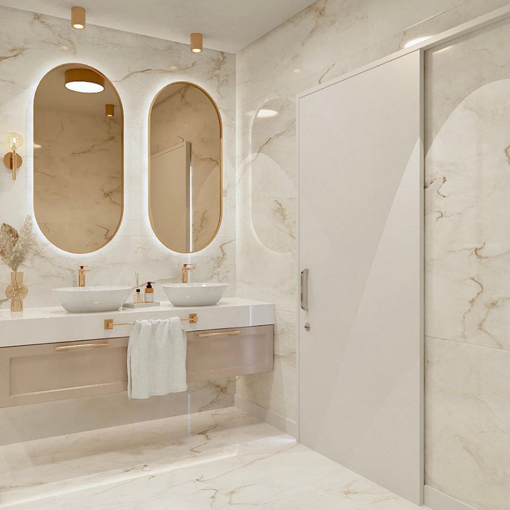 Kit Porta de Madeira de Correr Completa 213x80cm Batente 16cm Branco TX