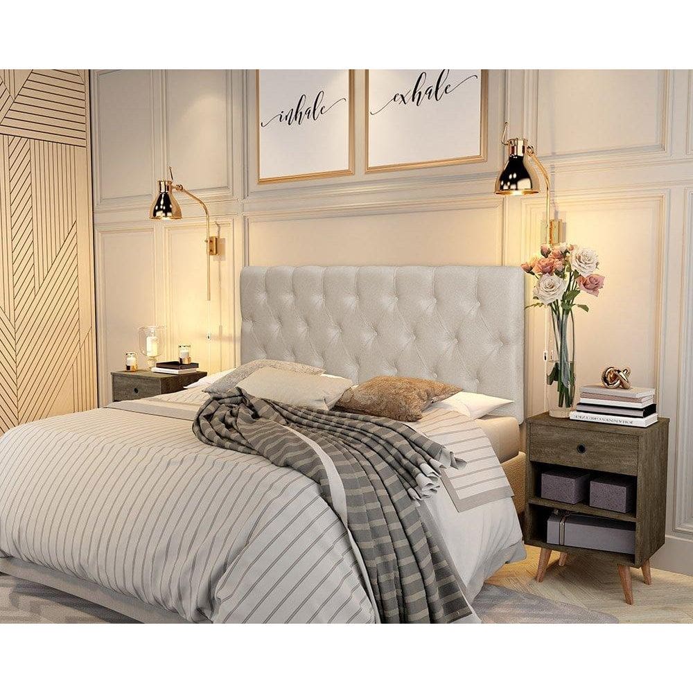 Painel Cabeceira Paris Queen Para Cama Box 1,58 Pávia Areia