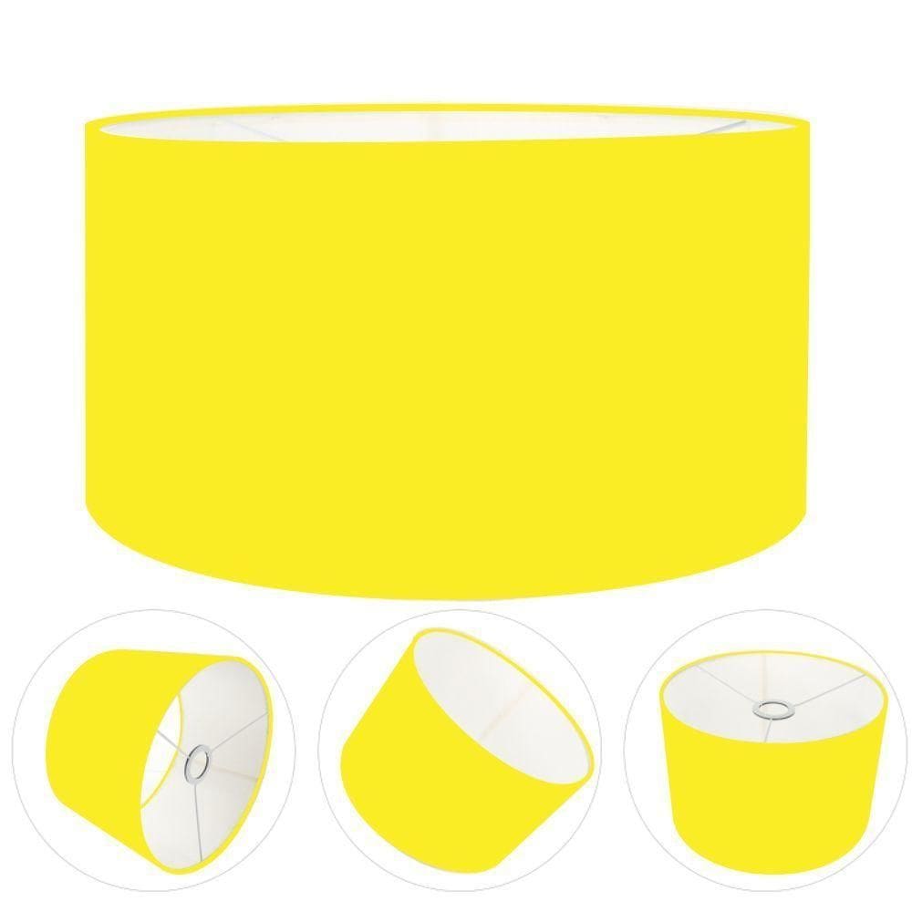 Cúpula Abajur Cilíndrica Cp-7024 ø50x25cm Amarelo