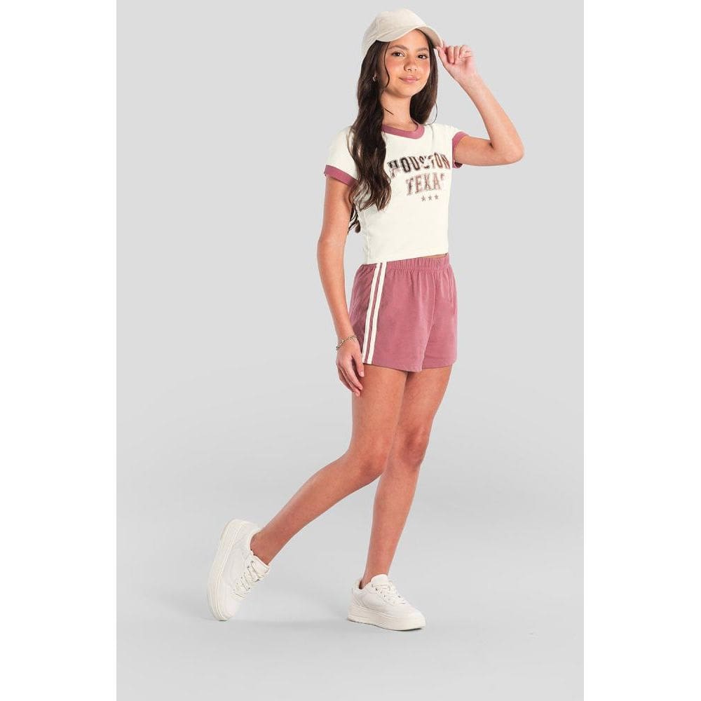 Blusa metalizada teen menina Brandili Young