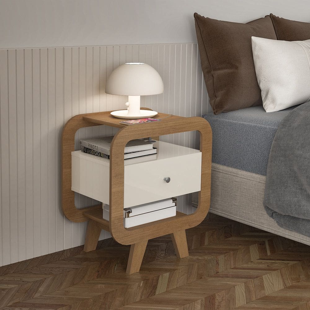 Mesa de Apoio 1 Gaveta com USB Théo Artely