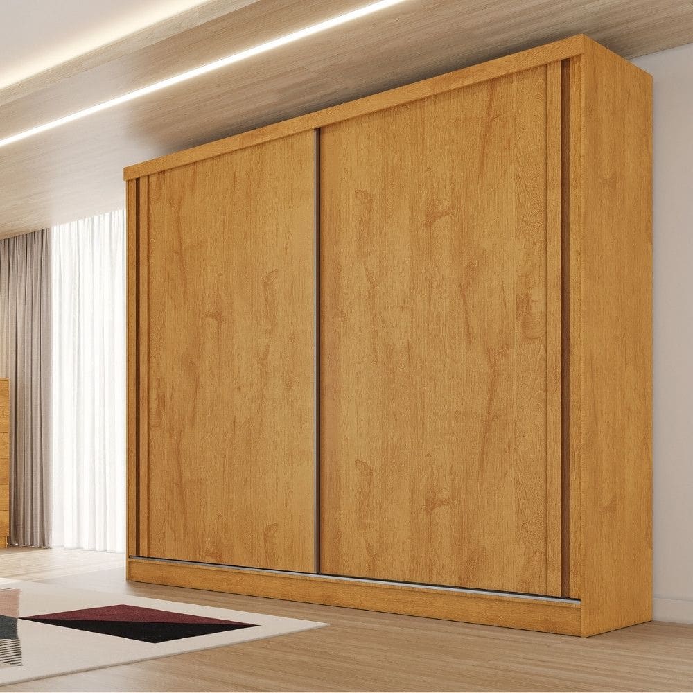 Guarda Roupa Casal Flex 2 Portas de Correr Em MDF Monterey Made Marcs