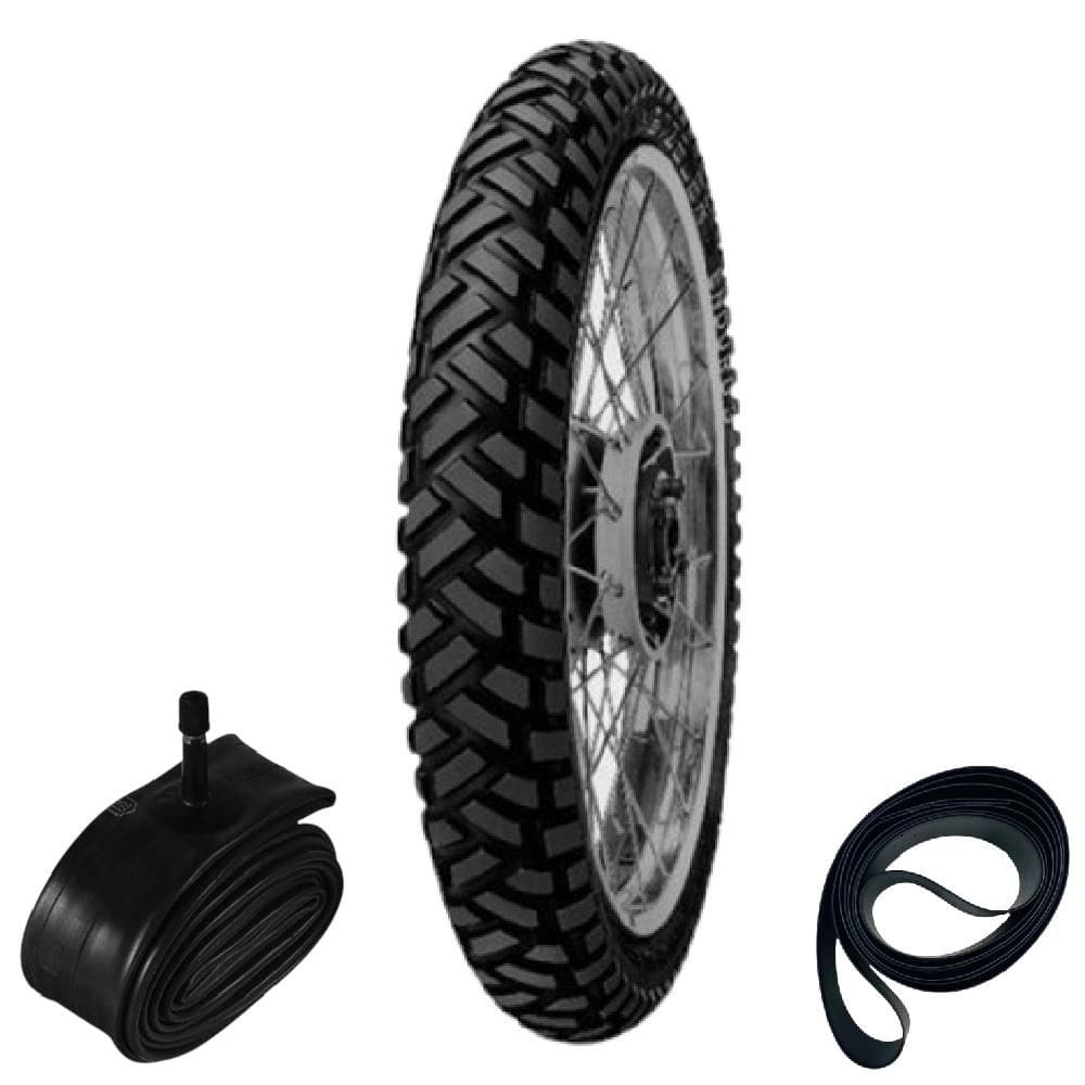 Kit Pneu Xre 300 Xt 600 Crf 230 90/90-21 54s Enduro 3 Sahara Metzeler + Câmara + Cinta