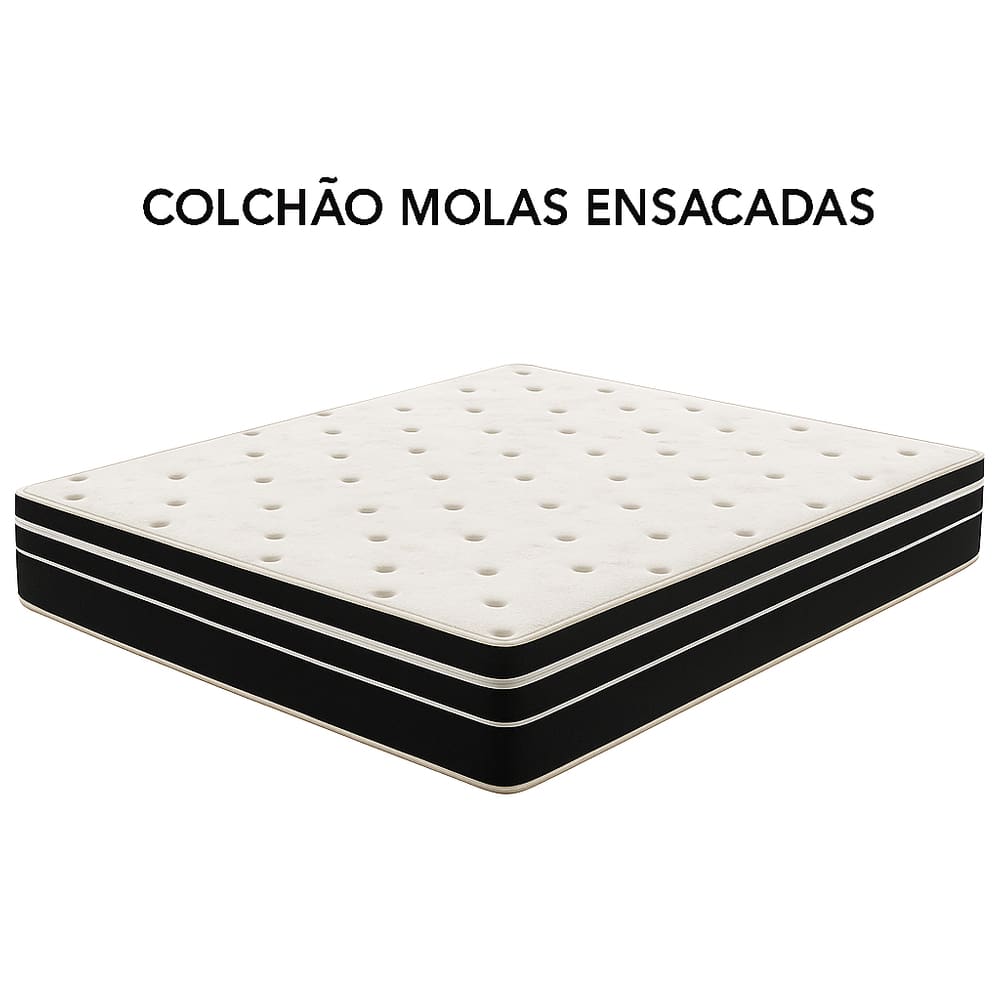 Colchão de Molas Ensacadas King Size 1,98x2,03x24cm – Conforto Individual e Alta Qualidade