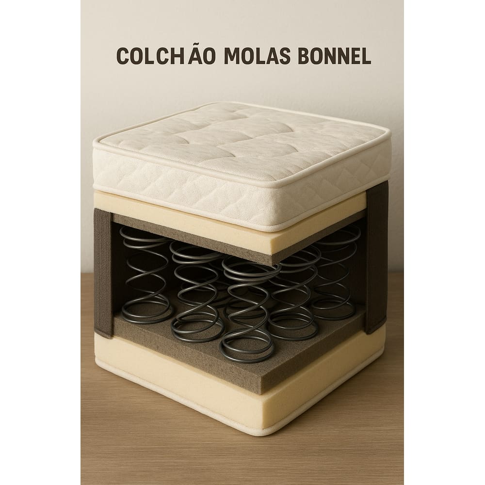 Colchão de Molas Bonnel King 1,98x2,03x24cm – Conforto, Resistência e Qualidade