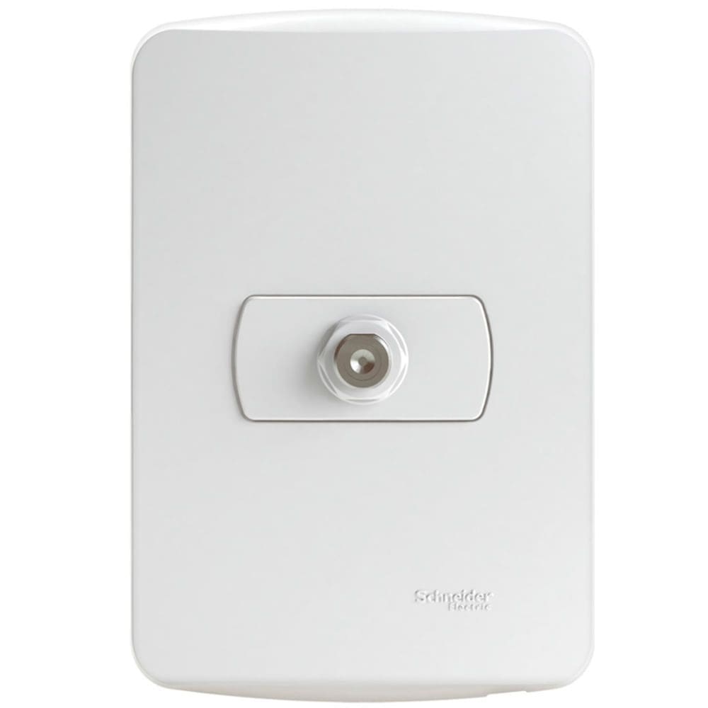 Conjunto Tomada para Antena de TV para Cabo Coaxial 9mm Branco Miluz - S3B64680 - SCHNEIDER