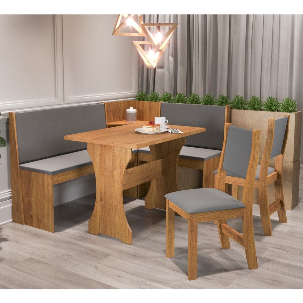 Canto Alemão Cash com 2 Cadeiras Sol Viero