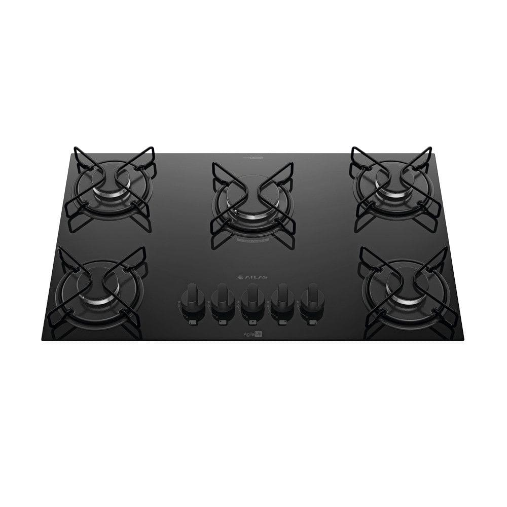 Cooktop Atlas 5 Bocas Ágile Up Mesa de Vidro