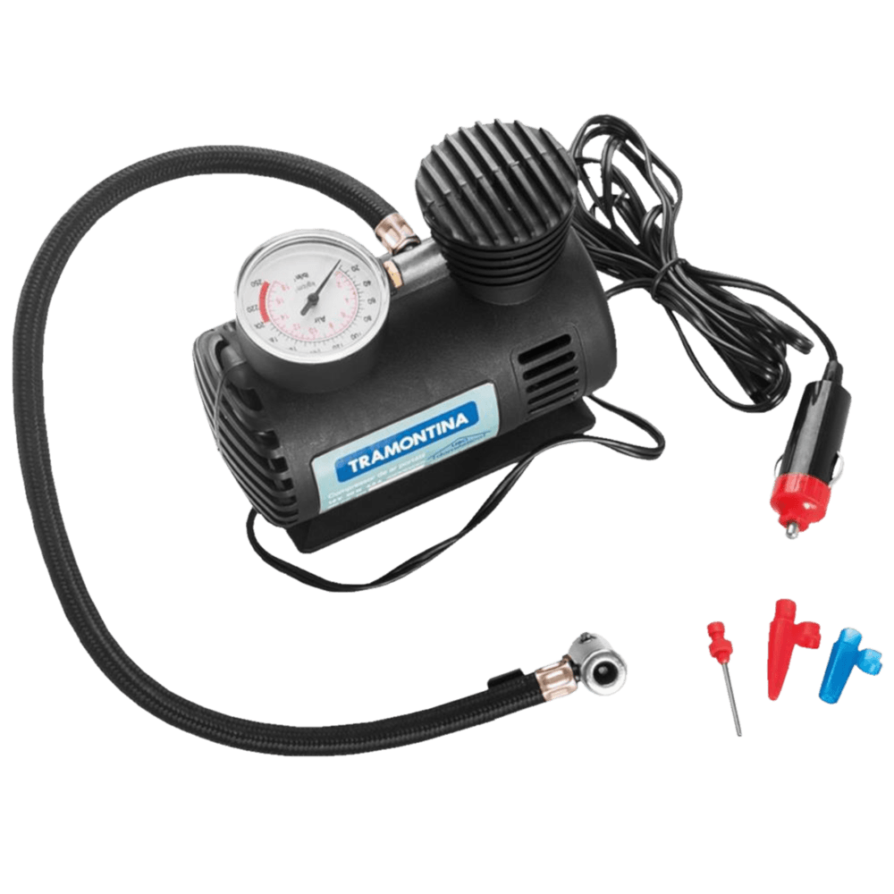 Compressor de Ar Portátil com 300 psi para Carros de 12 Volts e 50 Watts - 42330001 - TRAMONTINA