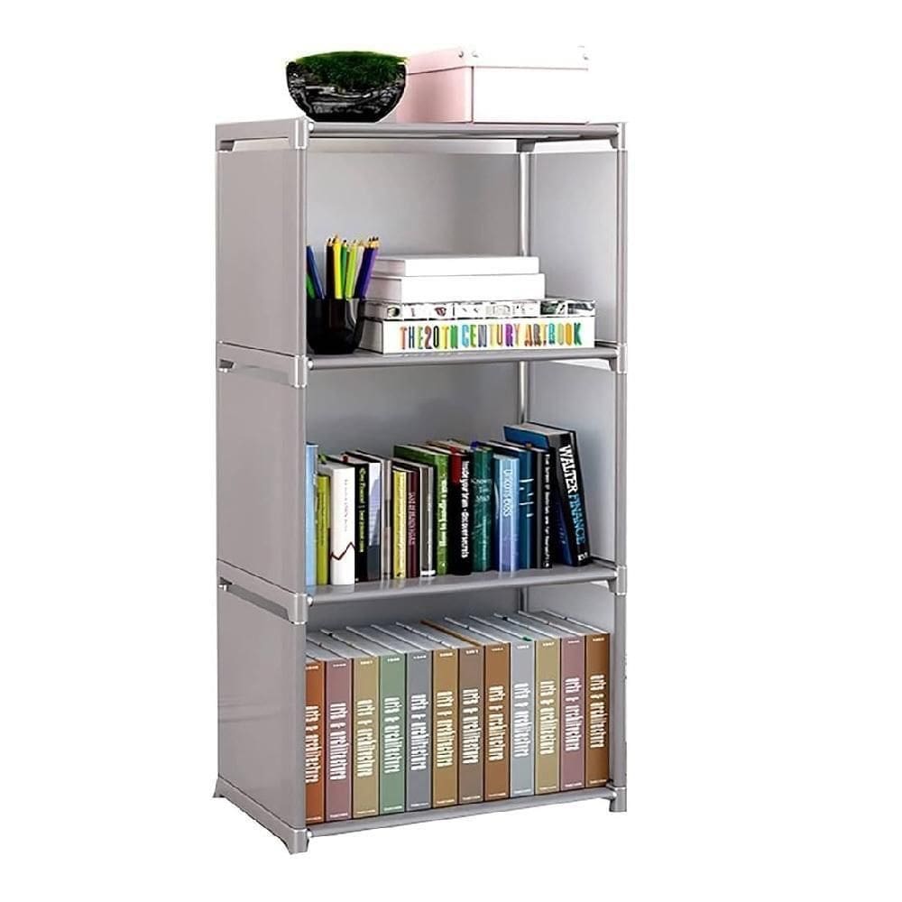 Estante Organizadora Porta Livros Com 4 Prateleiras Modular Brinquedos Quarto Banheiro Cozinha
