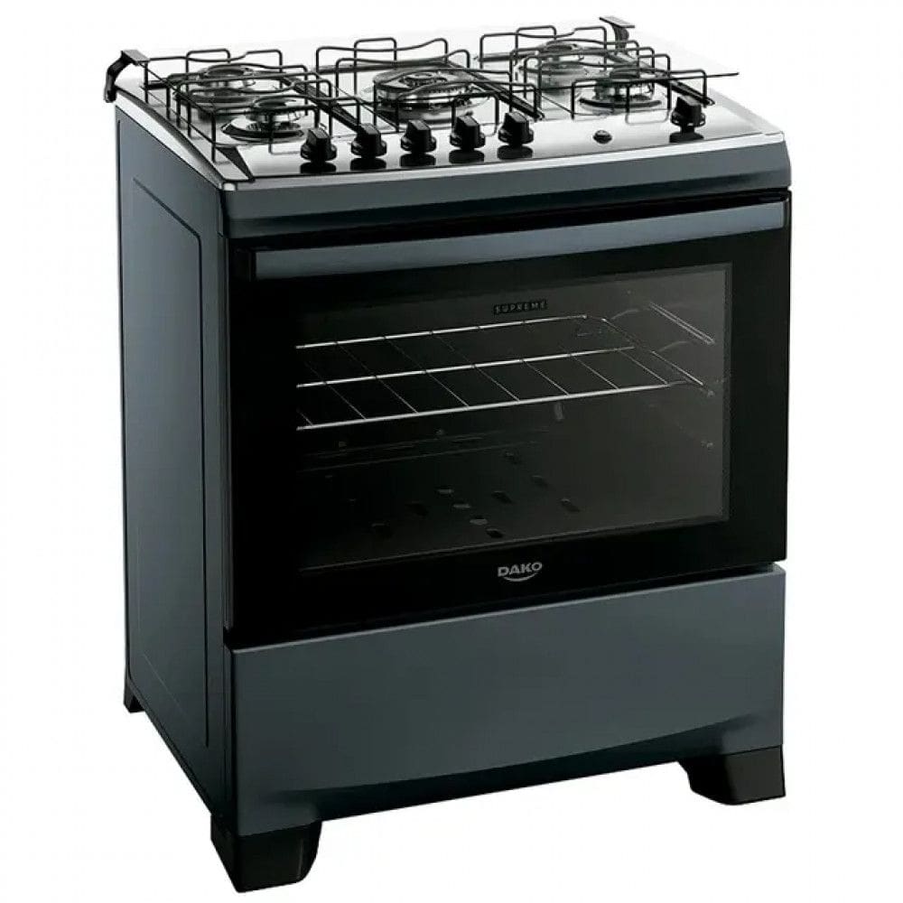 Fogão Supreme Bivolt 5 Bocas Automático Mesa de Inox Dako